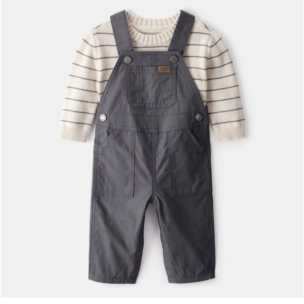 Carter’s Baby Boy 2-Piece Stripe Sweater & Overall Set